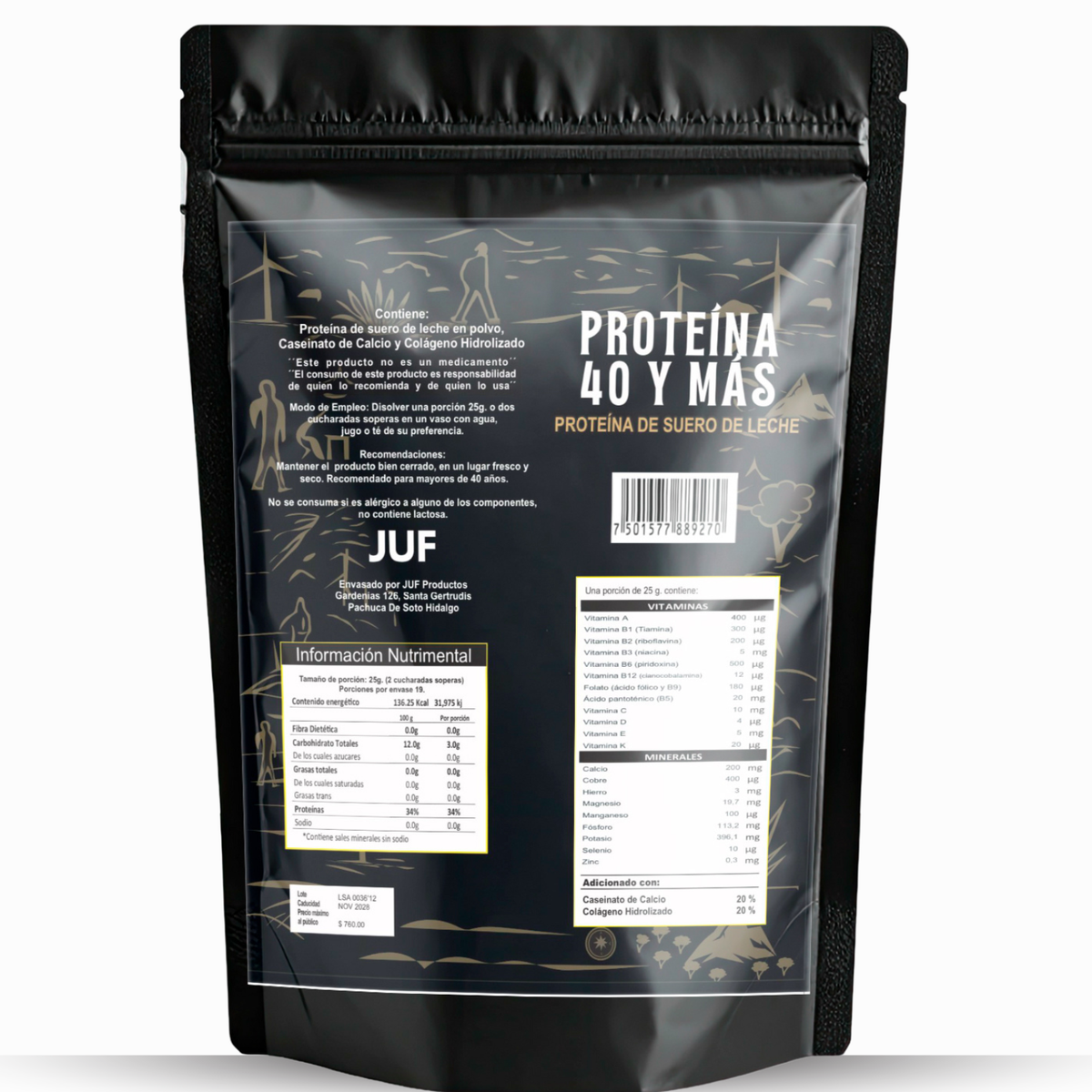 PROTEÍNA 40 Y MÁS 480 gr.