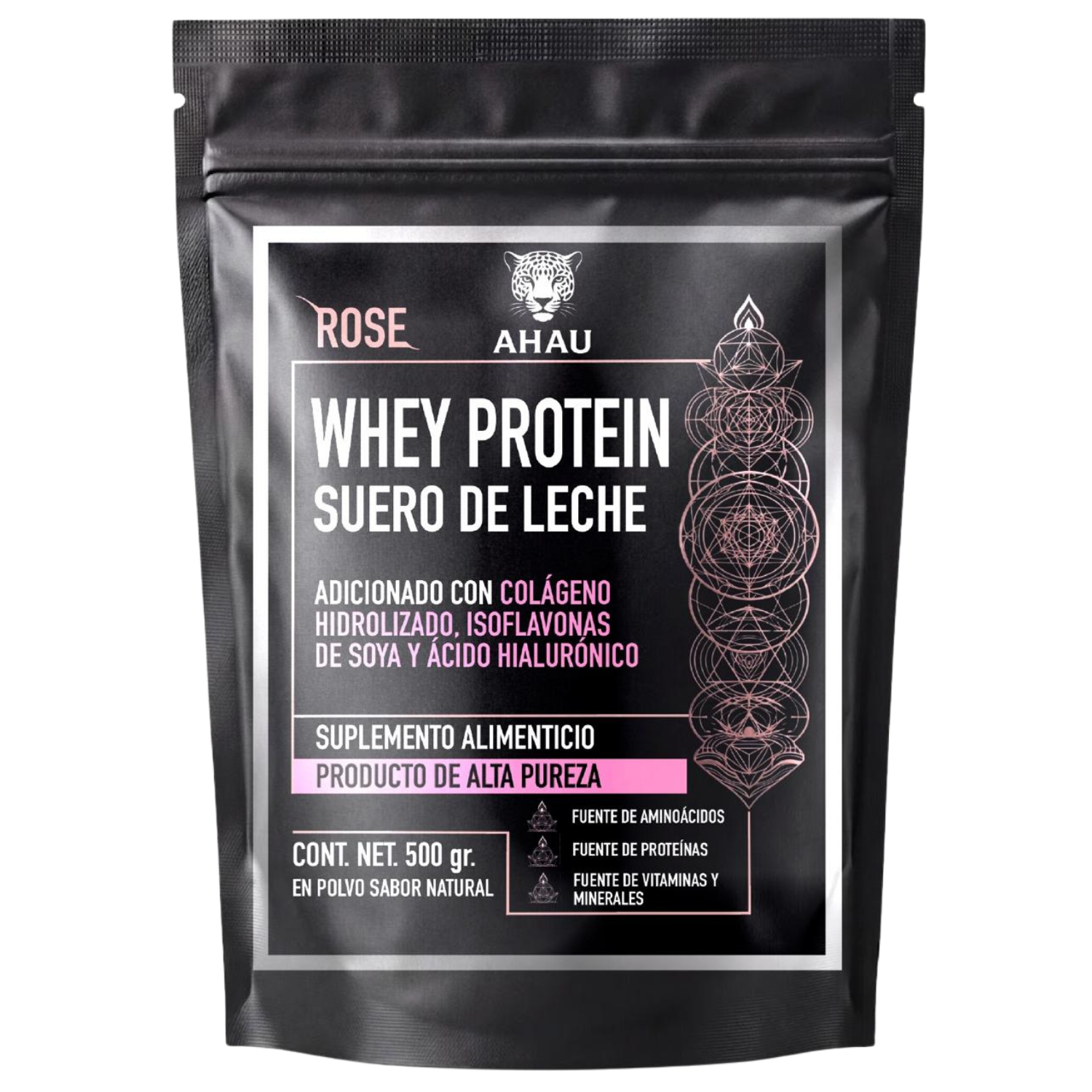 WHEY PROTEIN ROSE AHAU 500 gr.